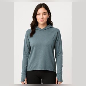 Like New Lole women's long sleeves pullover hoodie green with pockets Size M